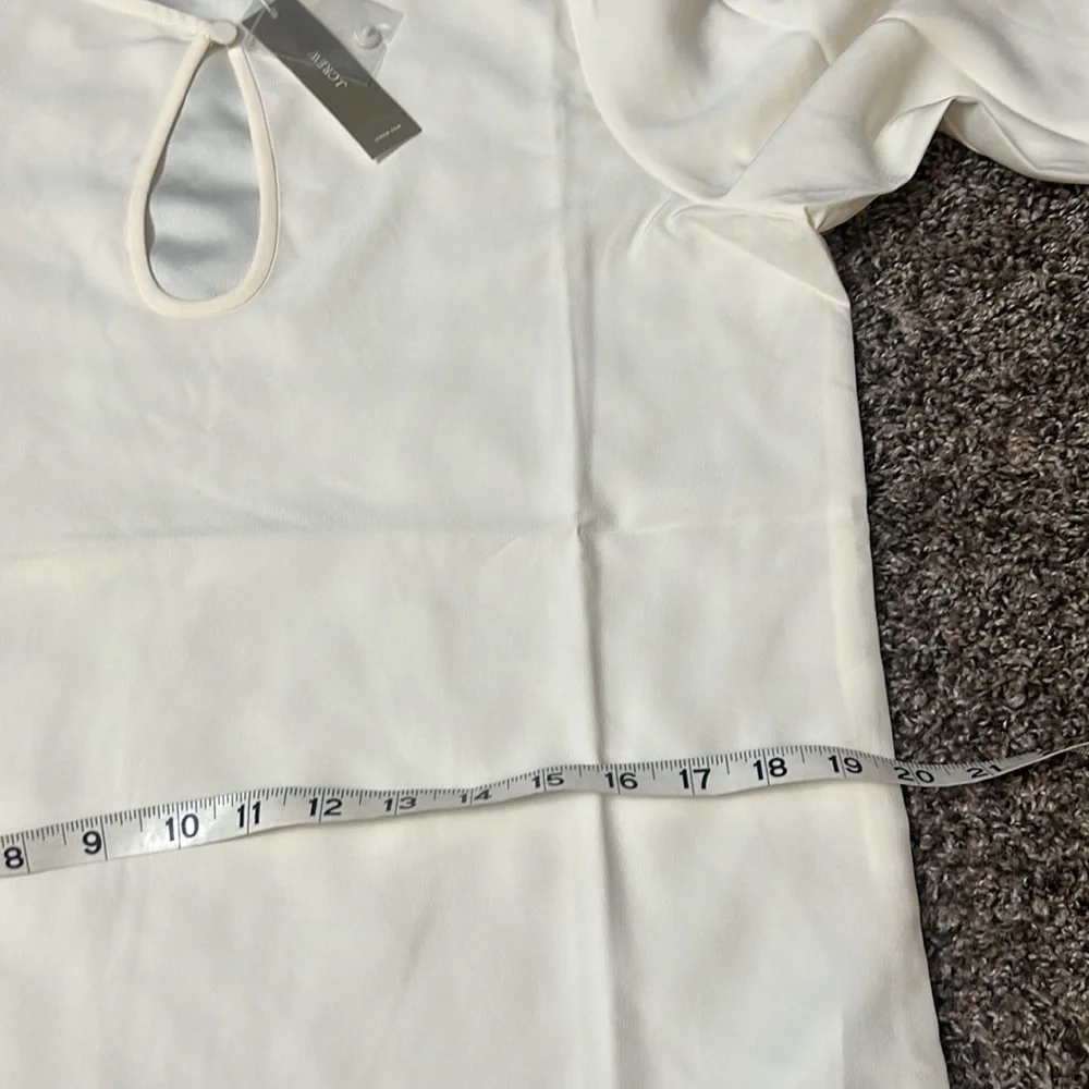 NWT J. Crew Puff Sleeve Satin-Back Crepe Top